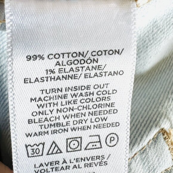 LOFT Women's Distressed High Rise Raw Hem Blue Denim Jeans Size 30/10 W32"xL30" - Picture 12 of 12